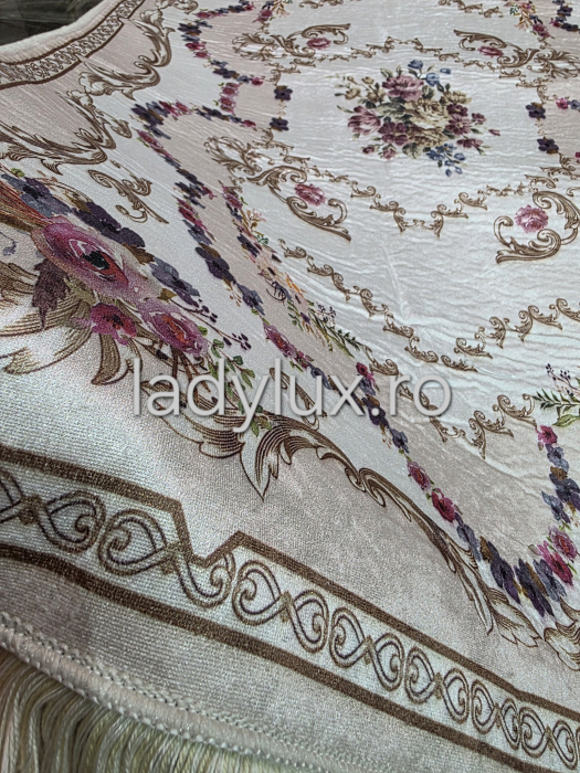 Traversă Subțire 75x200 cm – Model Floral Clasic, cu Spate Antiderapant [3]