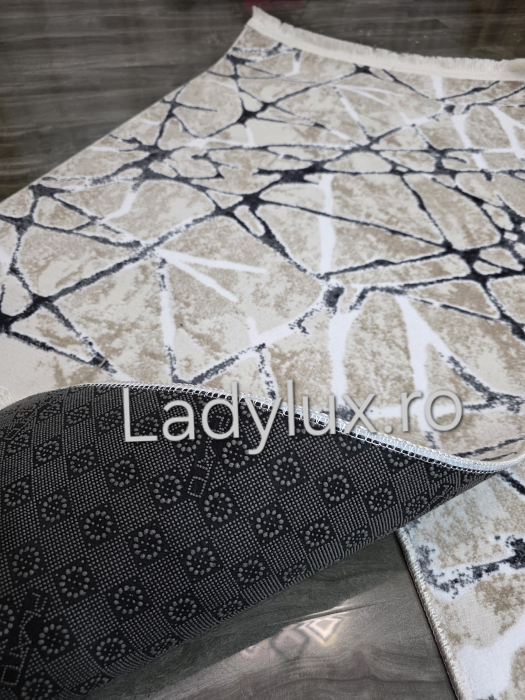 Set 2 Traverse Antiderapante 75x140 cm - Bej+negru C1387 [3]