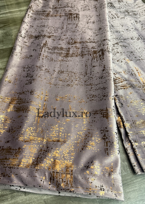 Set Draperii Catifea cu insertii -3 Metri Lățime, 2 Panouri (1.5 m + 1.5 m), Înălțime 2.70 m – Gata Cusute cu Tiv și Rejansă– C1603 [2]