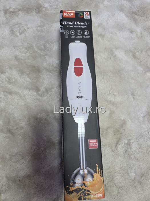 Mixer vertical RAF , 300W, 2 viteze pana la 15000RPM, 4 lame inox, tocator [3]