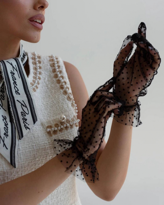 Compleu Alb Delilah Nepa, rochie și sacou, din Tweed [3]