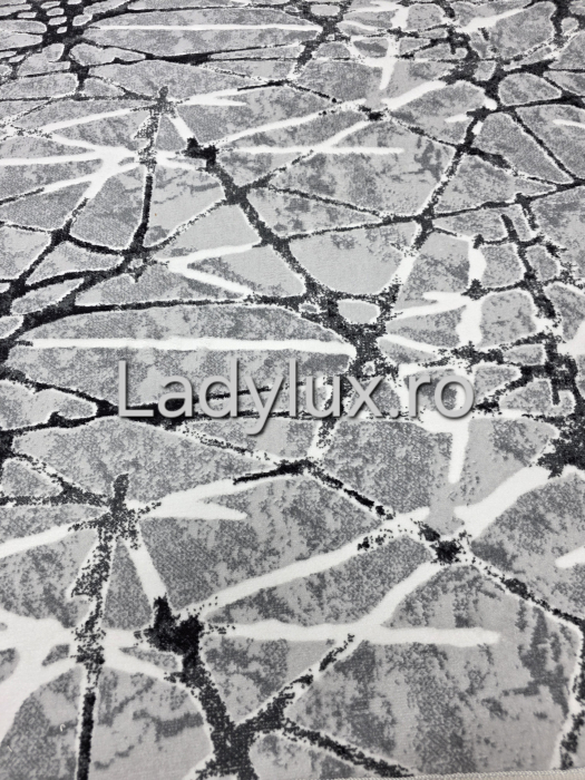 Covor 2x2.80 m lucrat pe antiderapant eleganță în nuanțe de Gri- model Sarpe [3]