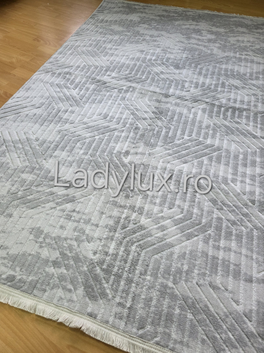 Covor 2x2.80 m lucrat pe antiderapant eleganț, gofrat în nuanțe de Gri  C1353 [2]