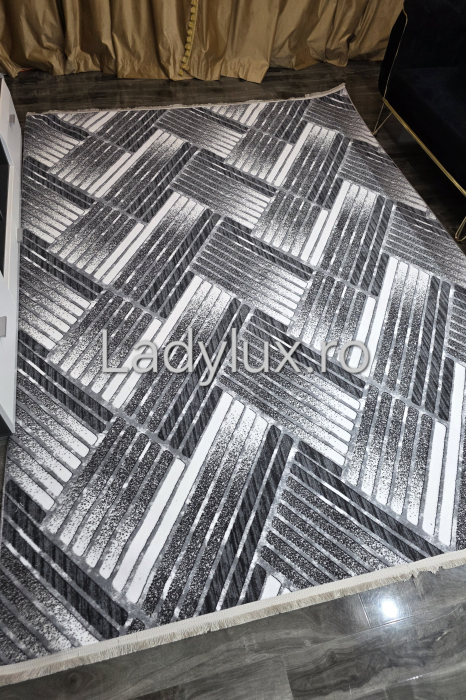 Covor 150x220cm - Model Parchet Gri [4]