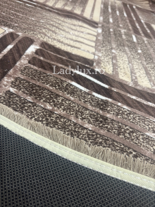 Covor 2x2.80 m lucrat pe antiderapant eleganță în nuanțe de gri - stil parchet Maro 1705 [3]