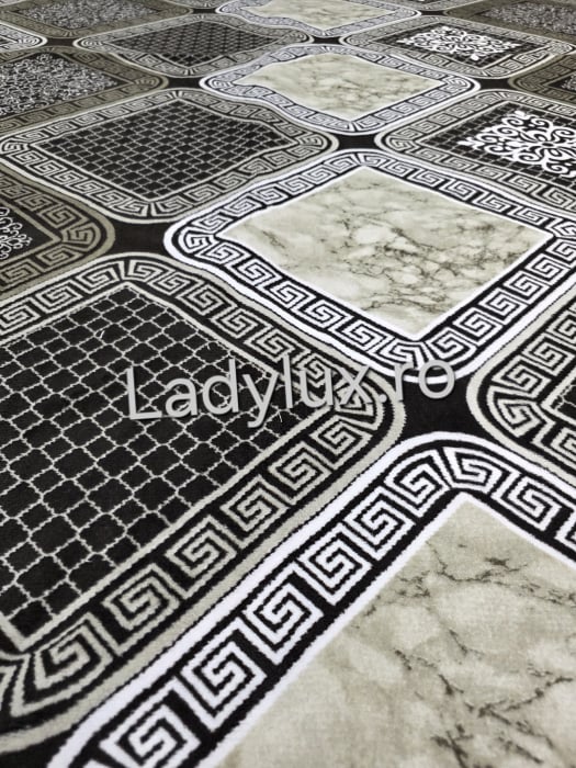 Covor 2x2.80 m lucrat pe antiderapant eleganță în nuanțe de Maro- model VRS [3]