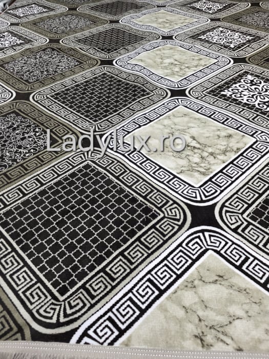 Covor 2x2.80 m lucrat pe antiderapant eleganță în nuanțe de Maro- model VRS [4]