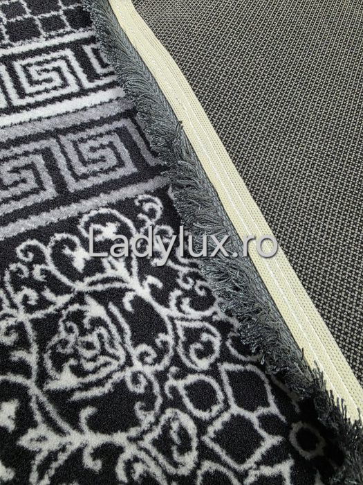 Covor 2x2.80 m lucrat pe antiderapant eleganță în nuanțe de gri- model VRS [5]