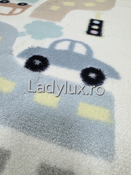 Covor Copii 100x150, Plusat, Cauciucat si Antiderapant- Masinute [3]