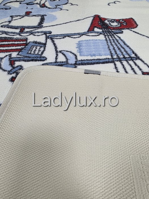 Covor Copii 100x150, Plusat, Cauciucat si Antiderapant- Pirati [4]