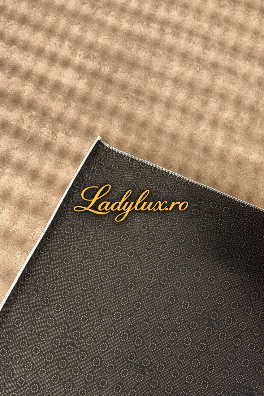 Covor Lucrat pe Antiderapant Model Plusat Capucino  200x300 cm [2]