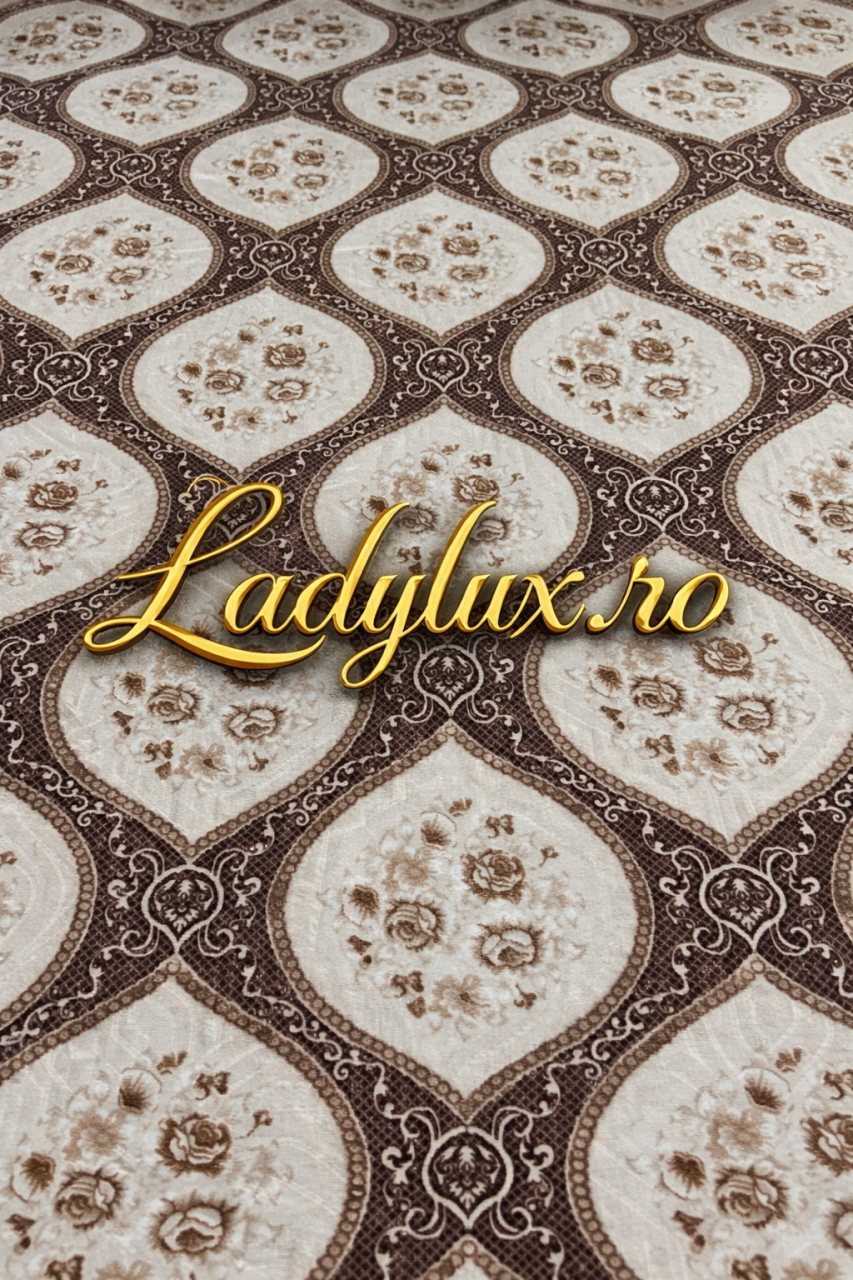 Covor Lucrat pe Antiderapant Model SZG Buchet Maro 200x270 cm [3]