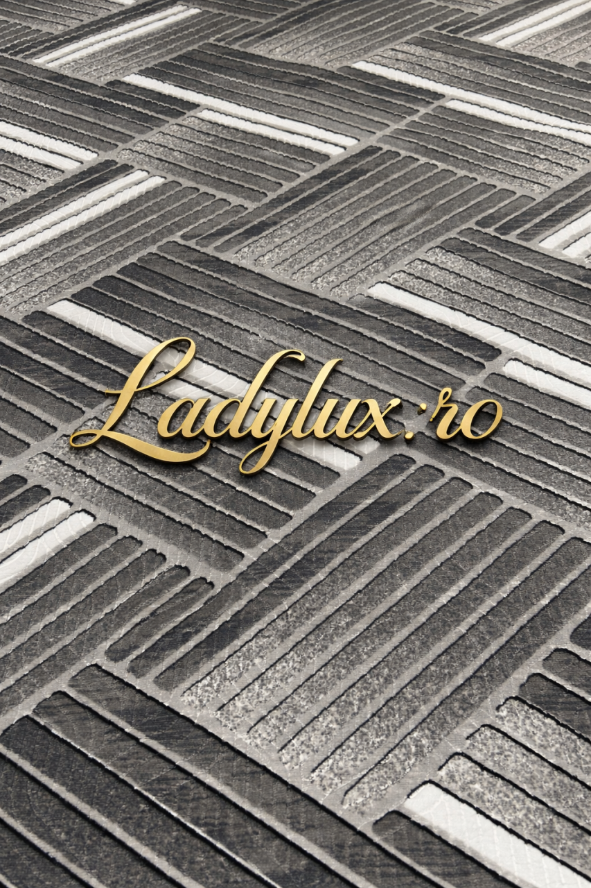 Covor Lucrat pe Antiderapant Model SZG Parchet Gri 200x270 cm [2]