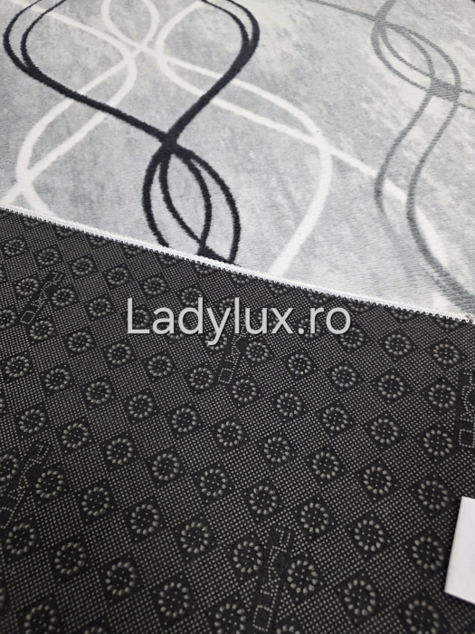 Covor Modern 200x270 cm în Nuanțe de Gri –  Antiderapant și Ușor de Întreținut [4]