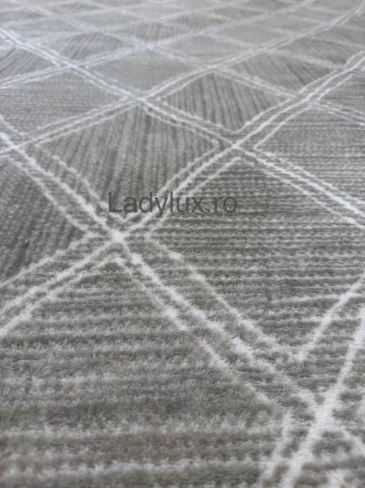 Covor Modern 200x270 cm în Nuanțe de Bej si maro–  Antiderapant și Ușor de Întreținut [4]