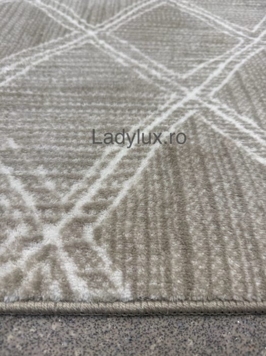 Covor Modern 200x270 cm în Nuanțe de Bej si maro–  Antiderapant și Ușor de Întreținut [3]