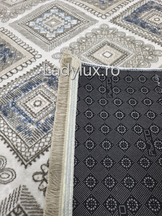 Covor Modern 200x290 cm în Nuanțe de Maro Turk –  Antiderapant și Ușor de Întreținut [3]