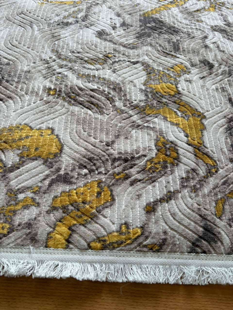 Covor Modern Marmorat Gold - 200 x 270 cm - Antiderapant [3]