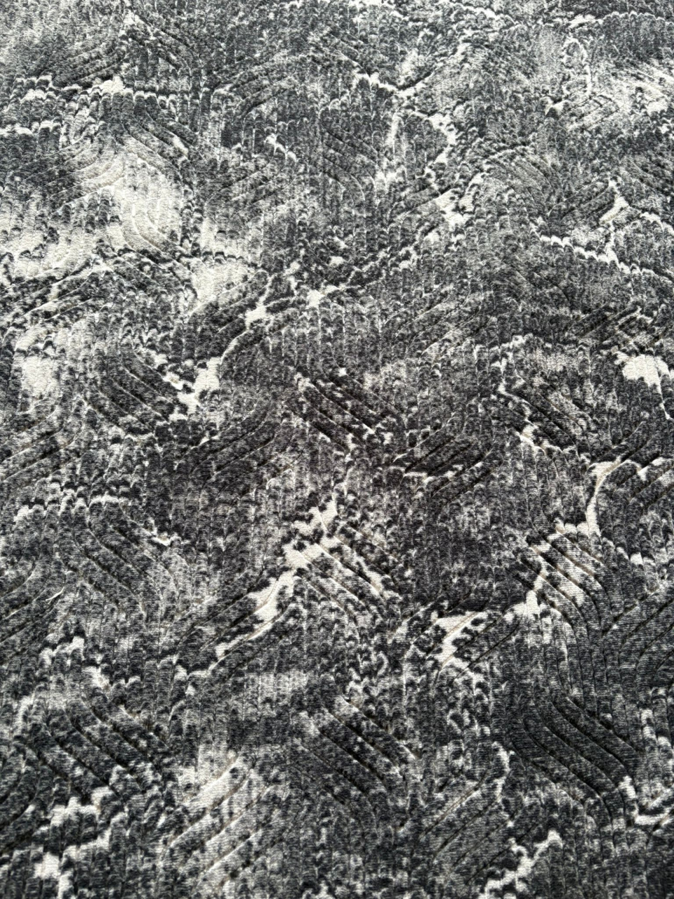Covor Modern Marmorat Gri Plin  - 200 x 270 cm - Antiderapant [2]