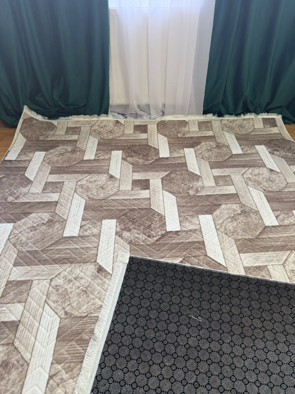 Covor Modern Hexagon Maro - 200 x 270 cm - Antiderapant [2]