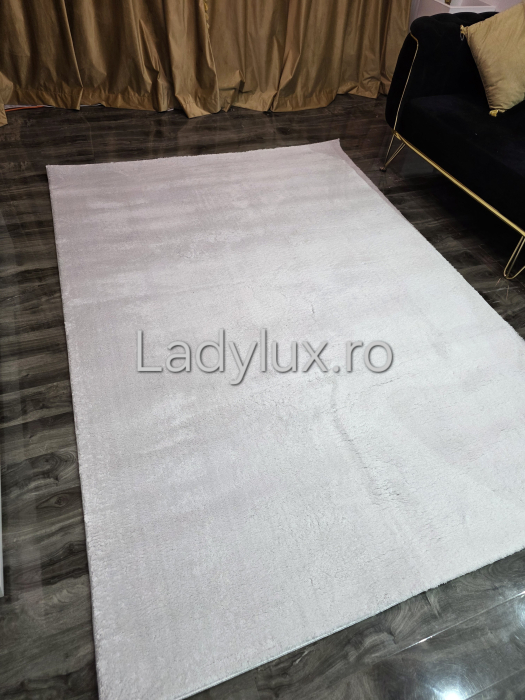 Covor plușat 160x220 cm cu spate antiderapant – Gri Silver [1]