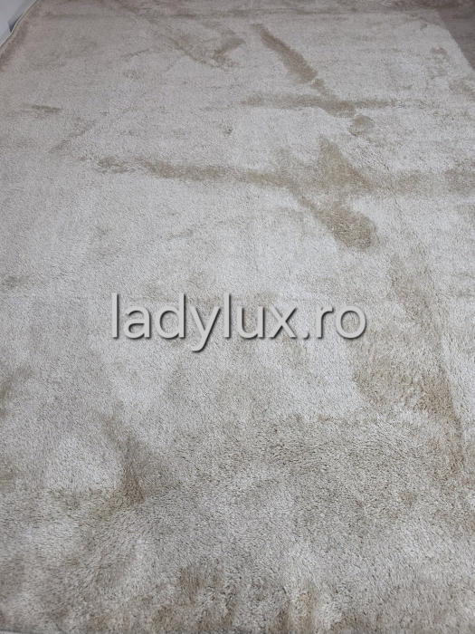 Covor plușat Bej lucrat pe suport antiderapant – 200x280 cm [2]