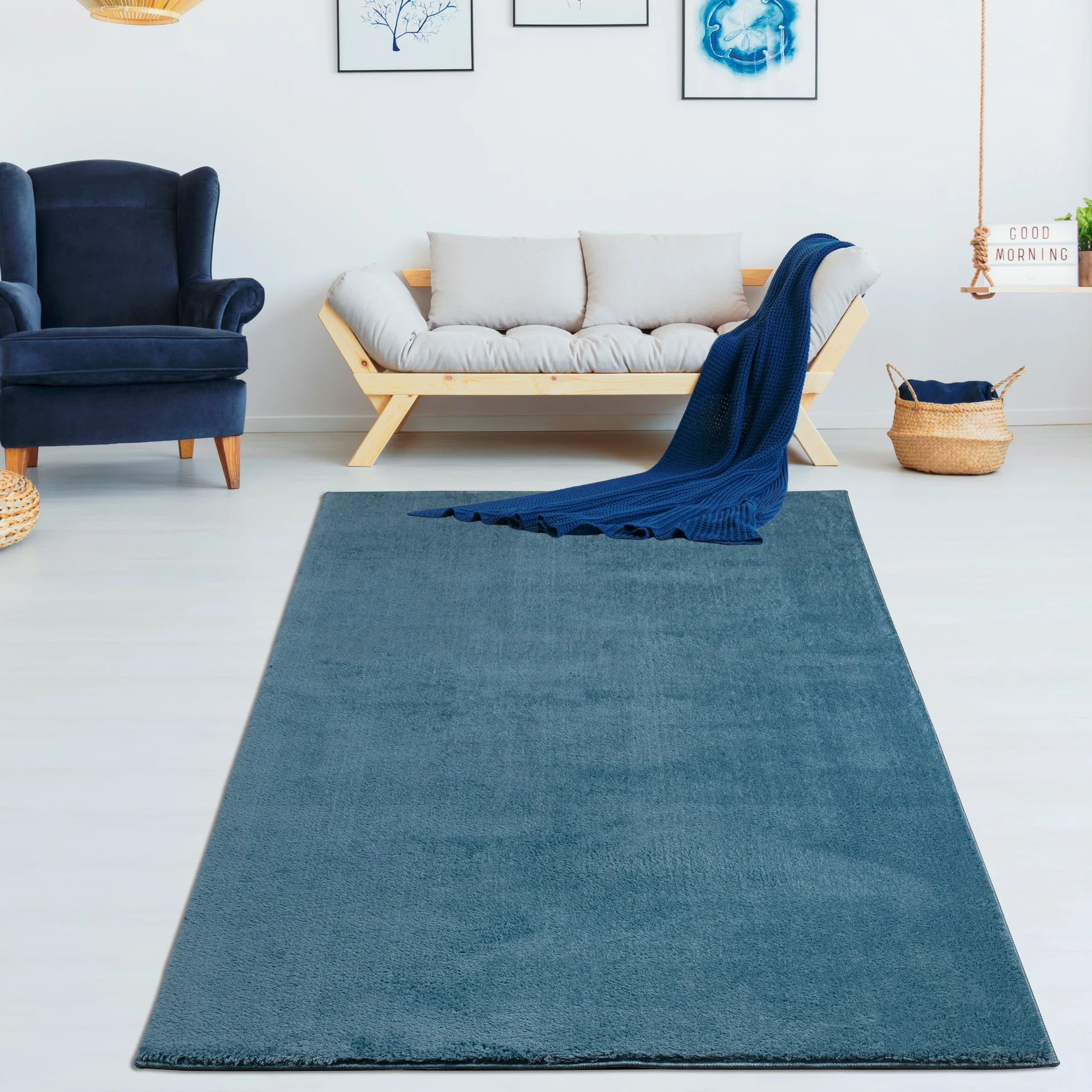 Covor pufos Turcoaz 200x250 cm, Plusat C1400 [4]
