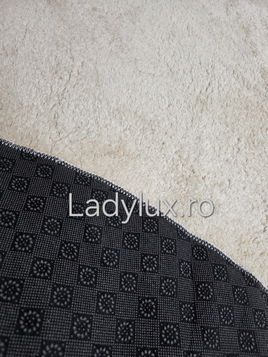 Covor rotund 2 m plusat cu antiderapant- Bej [2]