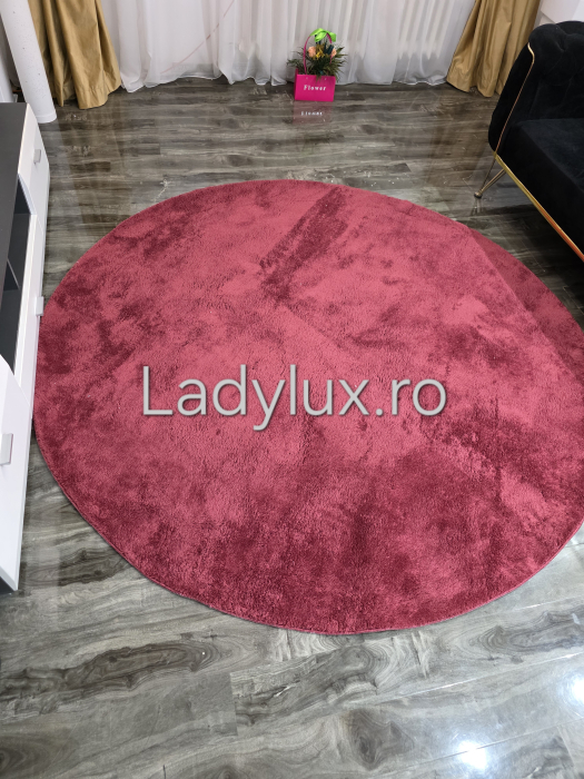 Covor rotund 2x2 m plusat cu antiderapant- Bordoo [1]