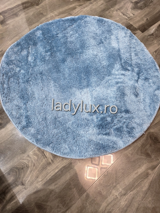 Covor rotund 80 cm plusat cu antiderapant- Bleo [3]