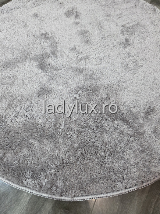 Covor rotund 80 cm plusat cu antiderapant- Gri [1]