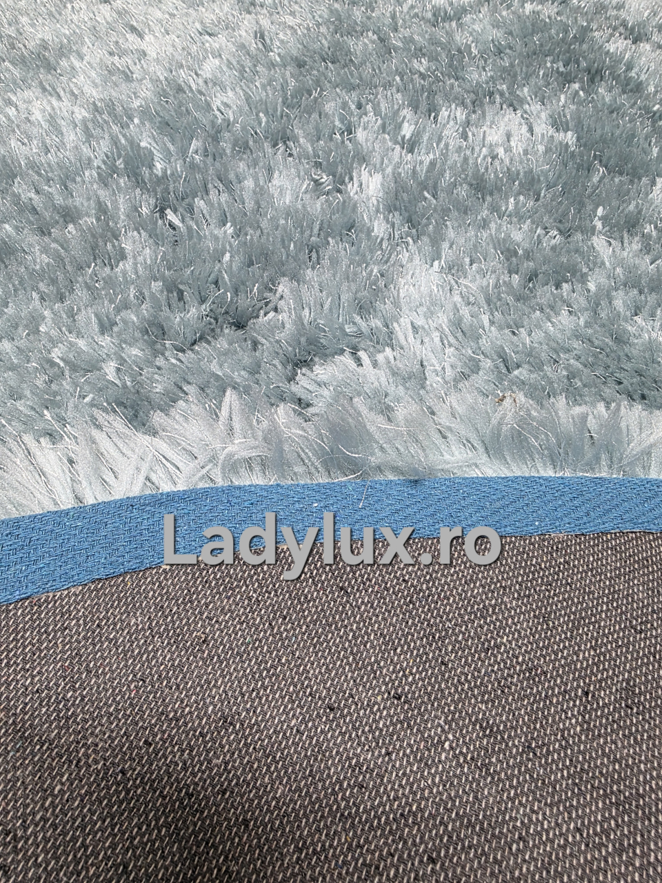 Covor Shaggy Rotund Turcoaz Ø 160 cm [3]