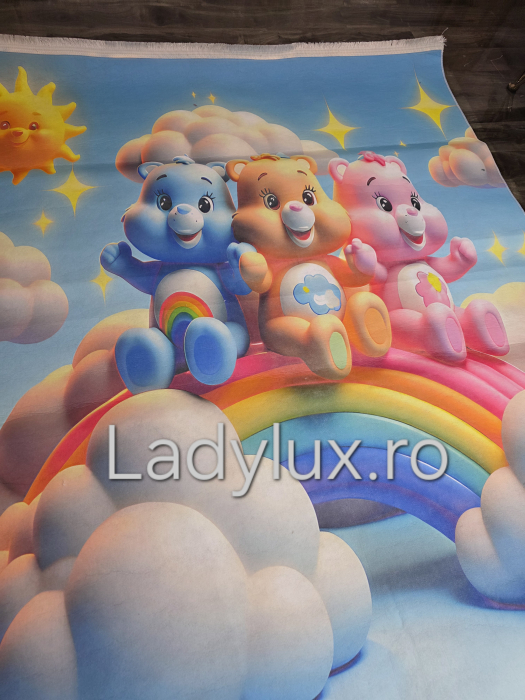 Covor Subțire din Poliester cu Antiderapant-  Ursuleti – 140x180 cm -C13674 [1]