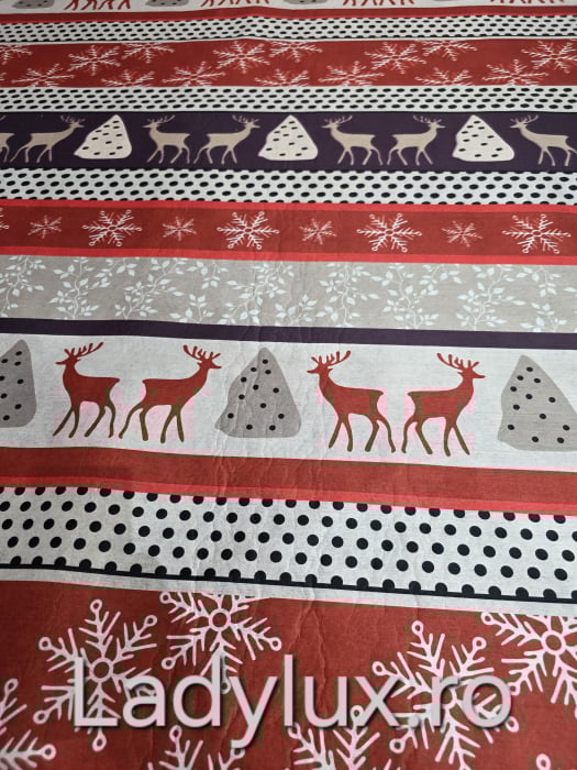 Covoraș subțire antiderapant cu motive de Crăciun – 140x180 cm- Reni [1]
