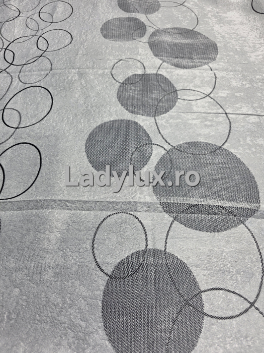 Set Draperii Gata Cusute cu Tiv si Rejansă, 3M –  Model Cercuri Blackout [2]