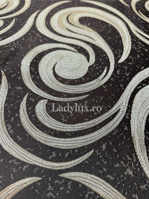 Draperii Gata Cusute cu Rejansă, 3M – 2 Bucăți, de 150cm cu 250 cm inaltime – Model Vartej Brawn C1781 [2]