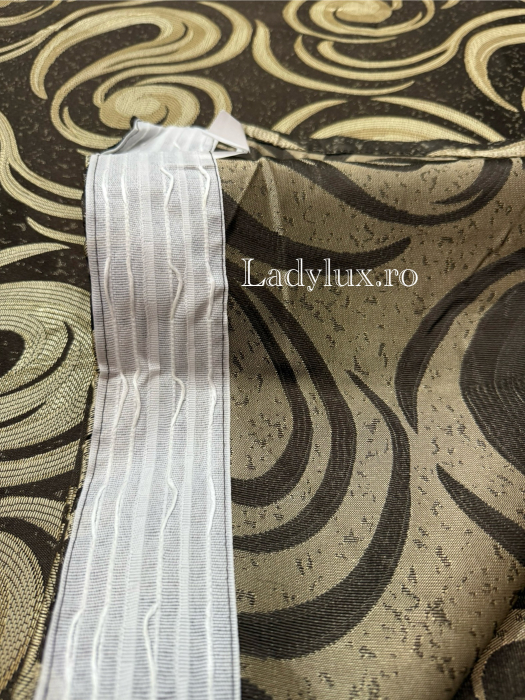 Draperii Gata Cusute cu Rejansă, 3M – 2 Bucăți, de 150cm cu 250 cm inaltime – Model Vartej Brawn C1781 [3]