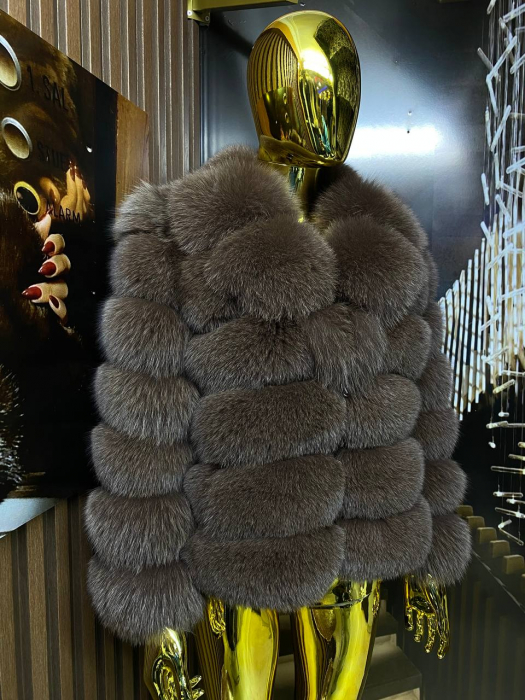 Haina din blană naturală Jeesy Maro cu design rafinat [3]