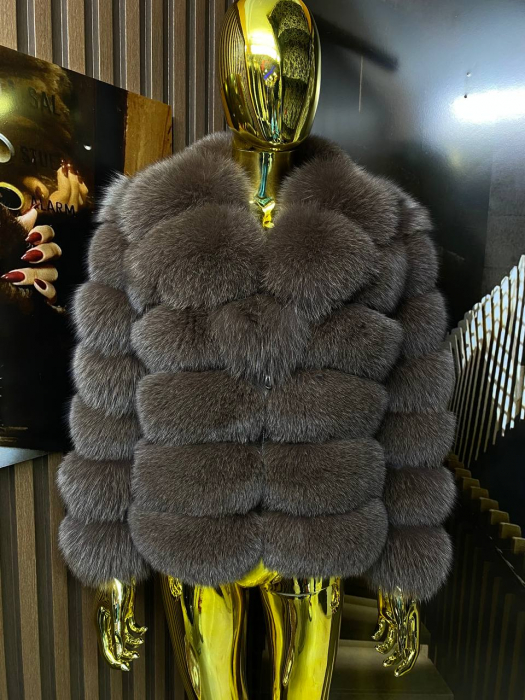Haina din blană naturală Jeesy Maro cu design rafinat [2]