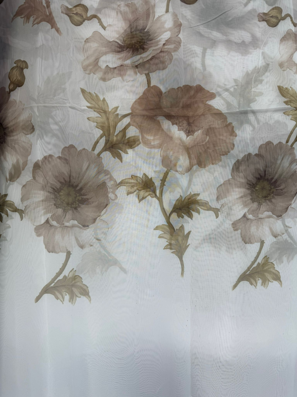 Perdea Voal  Maro+ Vernil    Model  Floral - Cu Tiv si Rejansa - 4M x 2.5h [2]