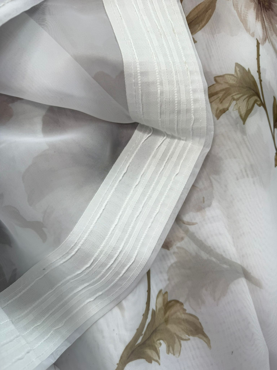 Perdea Voal  Maro+ Vernil    Model  Floral - Cu Tiv si Rejansa - 4M x 2.5h [3]