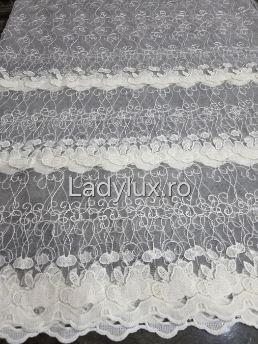 Perdea Bucătărie Brodată Model Fructe Ivoar  – Gata Cusută cu Tiv și Rejanșă [2]