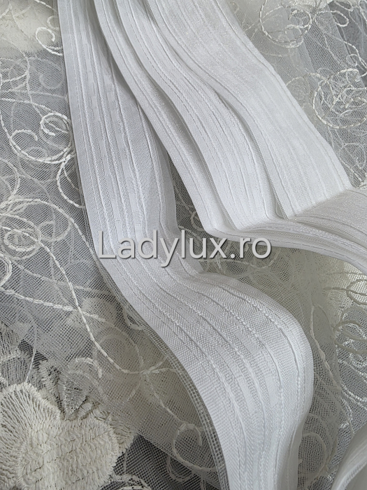 Perdea Bucătărie Brodată Model Fructe Ivoar  – Gata Cusută cu Tiv și Rejanșă [3]