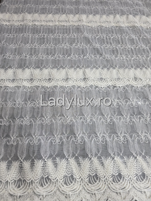 Perdea Bucătărie Brodată Model Spice Ivoar  – Gata Cusută cu Tiv și Rejanșă [2]