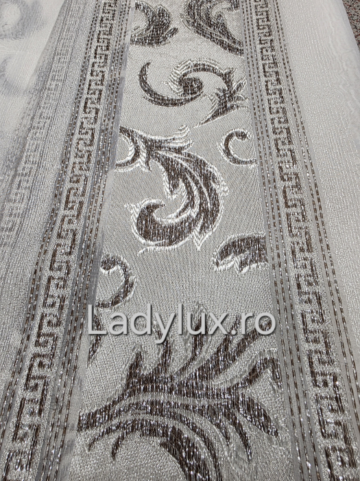 Perdea din mătase Jacquard, 4 m lungime, 2.7–2.8 m înălțime, gata cusută- Maro VRS [1]