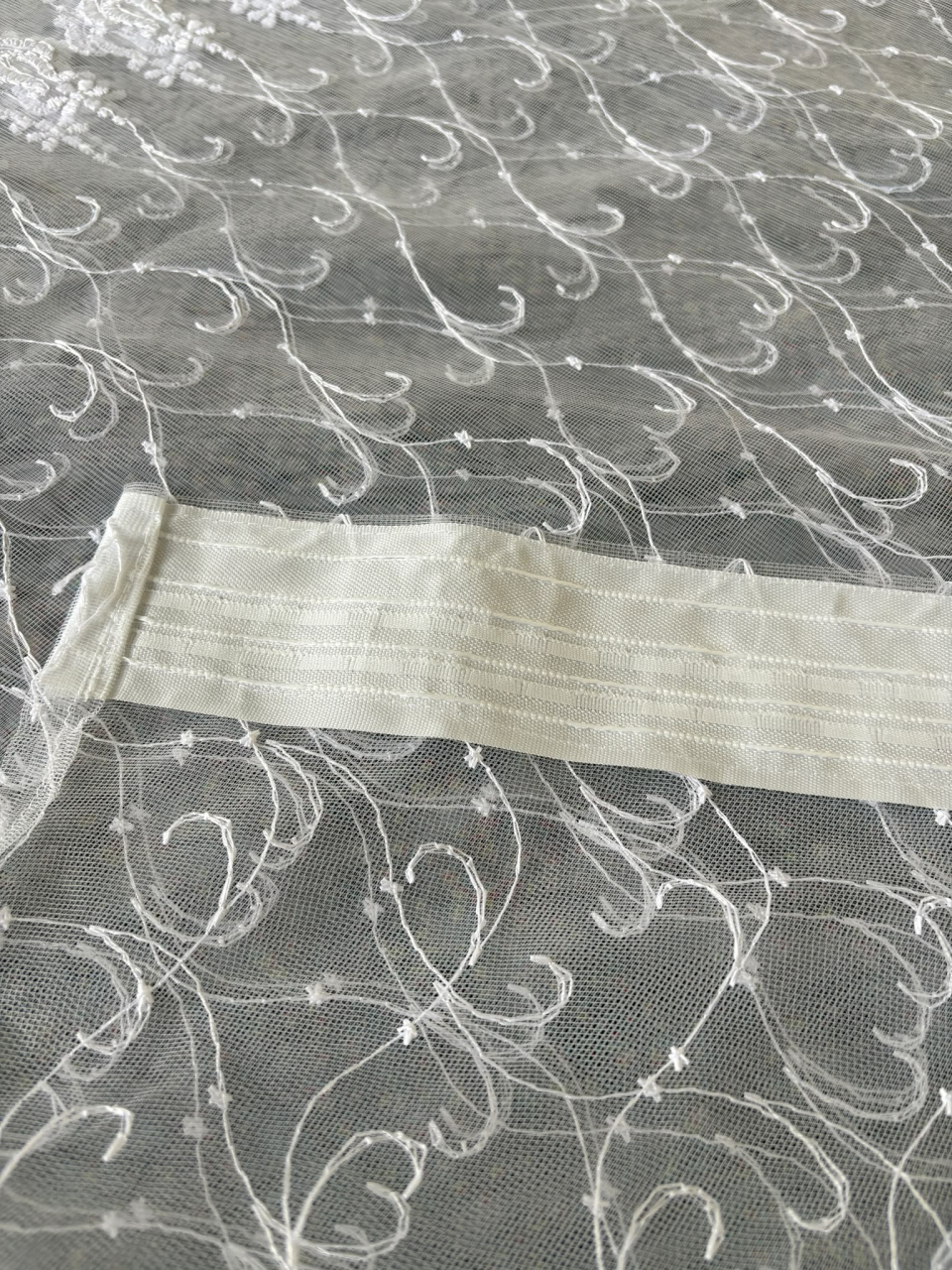 Perdea din tulle cu broderie Alba, Model Oglinda 4M x 2.5h [3]