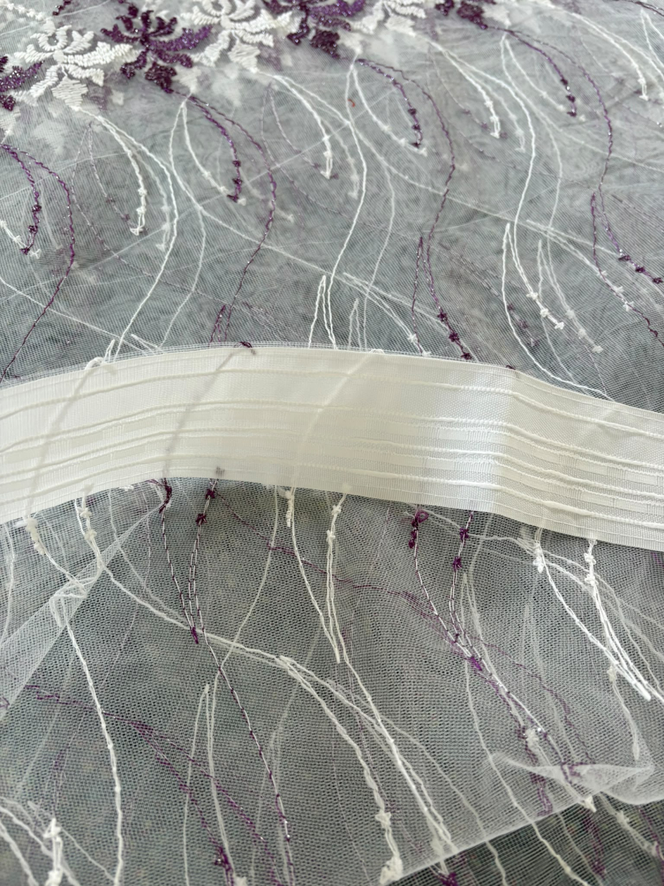 Perdea din tulle cu broderie Alba, Model Paun  4M x 2.5h [2]