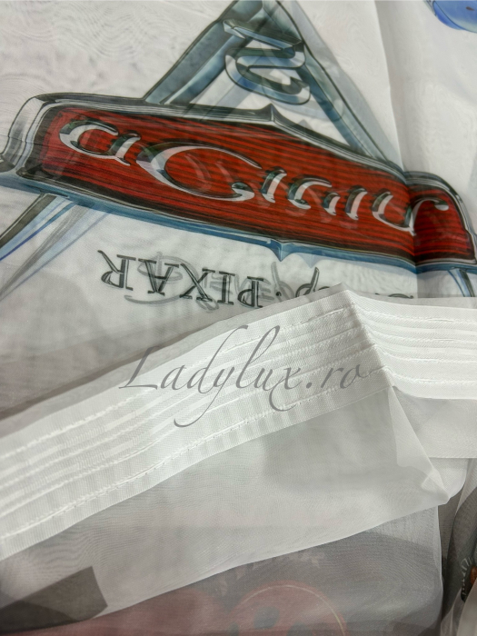 Perdea din Voal Lady Lux pentru Camera Copilului –Masini  4 m x 2.5 m [4]