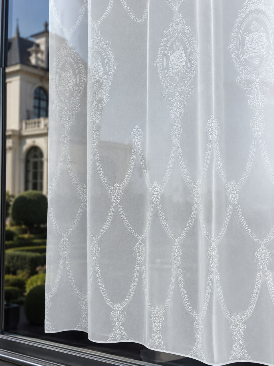 Perdea IN cu Broderie ALBA Model Baroc - 3M x 2.5h Cu Tiv si Rejansa [2]
