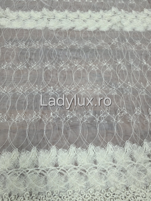 Perdea Ivoar cu broderie Ivoar Model SRC gata cusuta cu tiv si rejansa - 3M x 1.9 h [2]